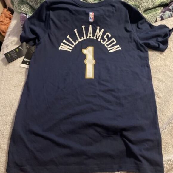 NWT NIKE NEW ORLEANS PELICANS ZION WILLIAMSON YOUTH T-SHIRT SZ MEDIUM OR‎ LARGE - Picture 2 of 7